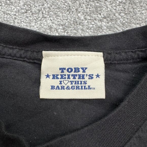 Toby Keith I Love This Bar & Grill Vintage 2005 Graphic T-Shirt Mens Small Black - Picture 4 of 9